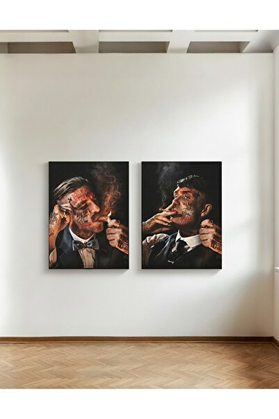 Kanvaspera Thomas Shelby Tattoo - Kanvas Tablo - Peaky Blinders Modern Graffi...