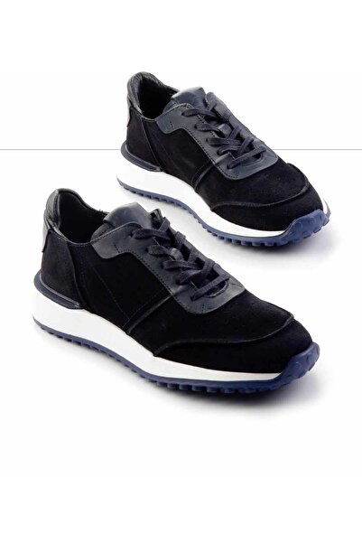 markasende Mire Lzcivert Genuine Suede Leather Men's Sports Shoes