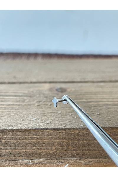 Rupen Kraft Yüksek Kalite G23 Titanium Haç Titanyum 6x1.2mm Labret Piercing