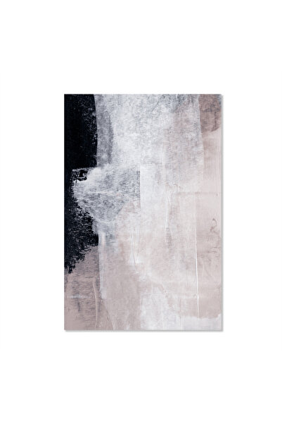 Printoot لوحة فنية تجريدية بلون أسود وردي، ذات ملمس محايد، تضفي لمسة جمالية راقية على غرفتك.