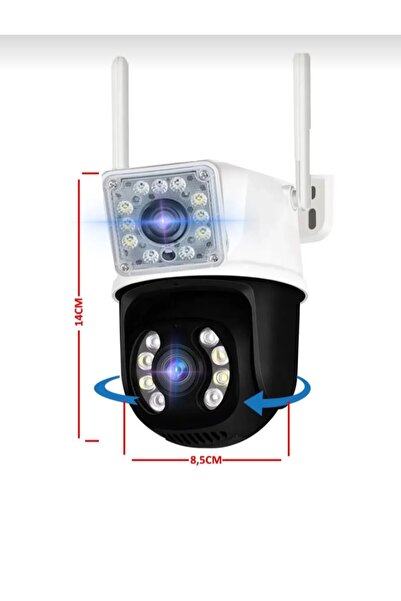 R market Çift Kameralı Gece Görüşlü Wi-fi takip KAMERA 3+3 MP Lens