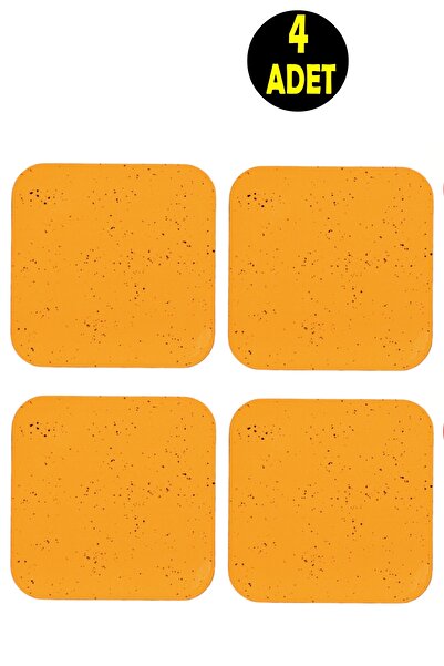 usin 4Pcs Orange Color Sand Pattern Wooden Turkish Coffee Cup Tea Mug Home Office Coaster Underpad