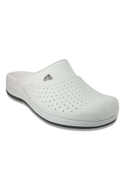 Ceyo 9844-Flex Orthopedic Sabo Slippers-White