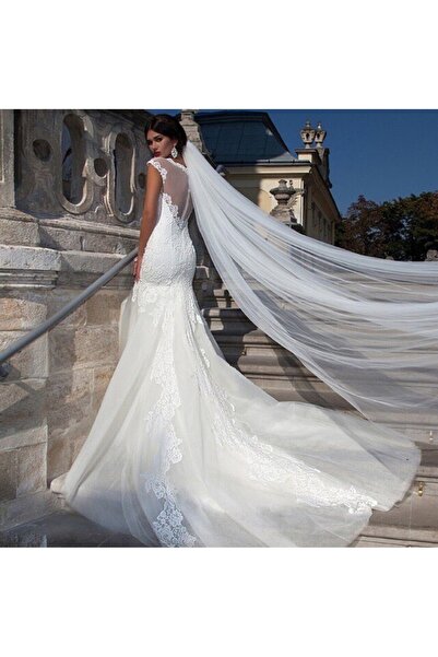 BBA TULLE STORE Long Bridal Veil, Wedding Veil, 2 Mts Soft Bridal Veil Width ...