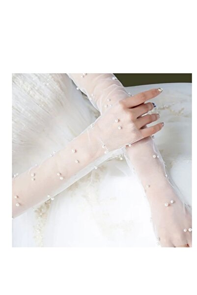 BBA TULLE STORE قفازات زفاف بدون أصابع، أكمام زفاف، قفازات زفاف مزينة بالخرز