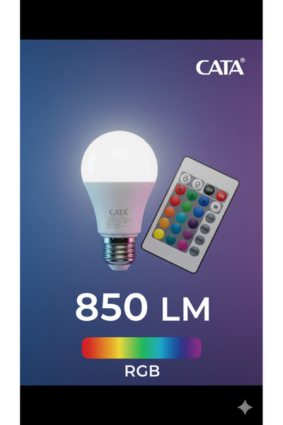 Cata LED Ampul Uzaktan Kumandalı Renk Değiştirebilen Rgb 9W E27 Duylu CT-4058
