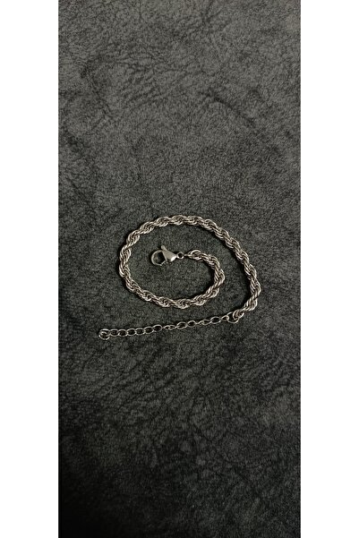 Shae Jewelry سوار رجالي من الفولاذ المقاوم للصدأ بسلسلة حلزونية