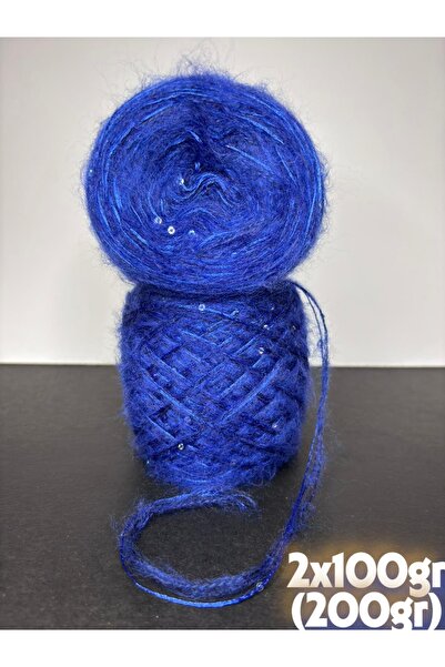 Ana&Kuzusu İplik Saks mavi (2 kat) elit kaşmir moher, saks mavi hologram pul ...