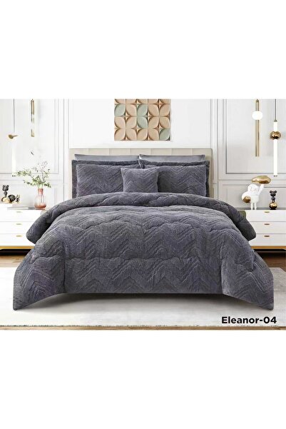 ALMIAAD Luxurious double winter bedspread with fur and velvet lining, perfect for winter weather. 250*230
