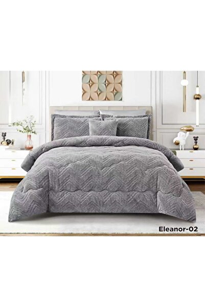 ALMIAAD Luxurious double winter bedspread with fur and velvet lining, perfect for winter weather. 250*230