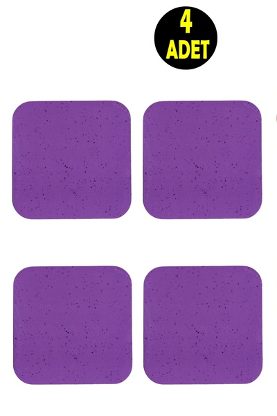 usin 4Pcs Purple Color Sand Pattern Wooden Turkish Coffee Cup Tea Mug Home Office Coaster Underpad