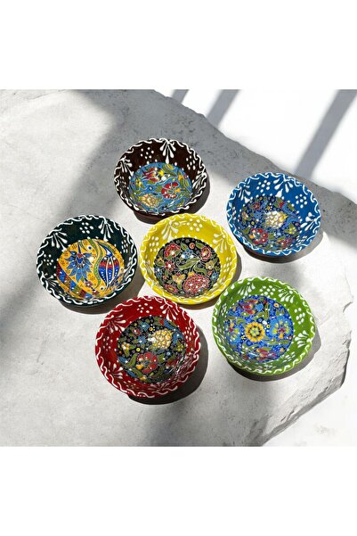 NADİR Hediyelik Reçellik Sosluk Çerezlik Çini Kase Seti