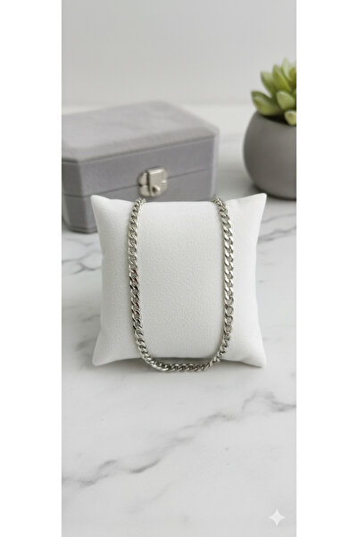 Shae Jewelry سوار رجالي من الفولاذ المقاوم للصدأ بسلسلة مسطحة 1.6 مم