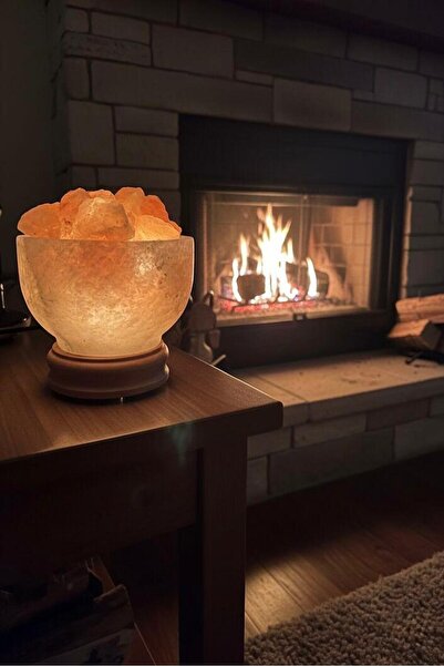 Hyd Çankırı Ateş Çanağı Figürlü Himalaya Tuz Lambası Kaya Tuzu Lambası 3-4 Kg