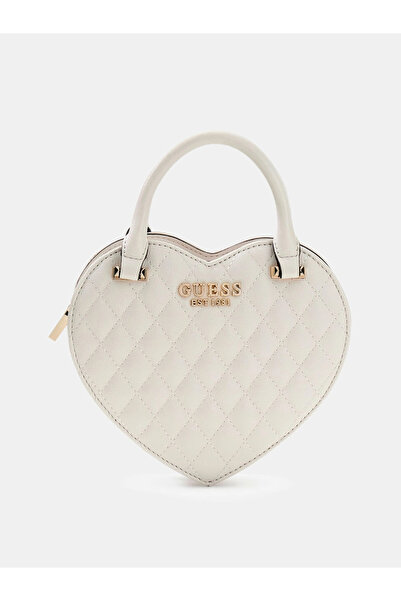 Guess Atabey Heart Shaped Women's White Crossbody Bag Hwqg9894770-Off