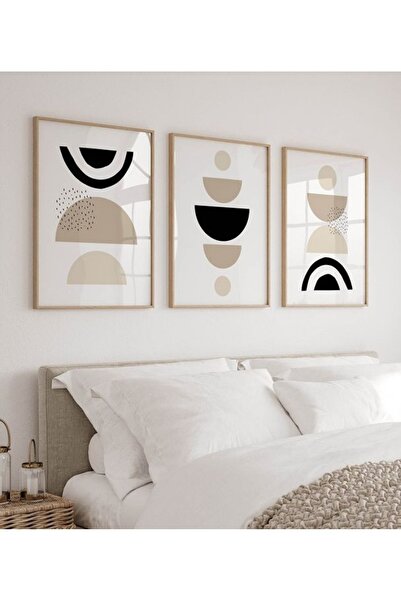 VOBA STORE Set de picturi cu imprimare MDF cu aspect de cadru abstract Voba, ...
