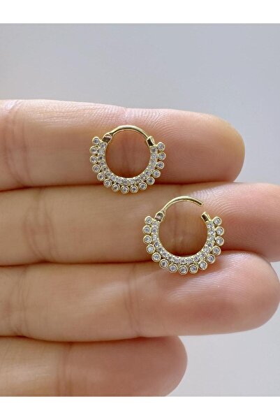 Arescollection 1 adet çelik zirkon taşlı septum daith helix lobe uyumlu piercing