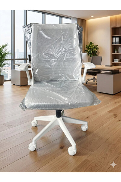 TRENDCORE Ergonomik Fileli Ofis Çalışma Koltuğu - Beyaz Fileli Çalışma Koltuğ...