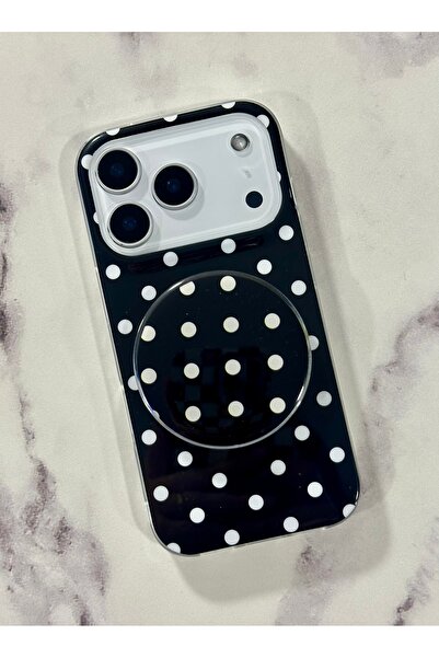 HYPERSOFT Iphone 17 Pro Max (6.9 inç) Uyumlu Stant Olabilen Popsocketli Desen...