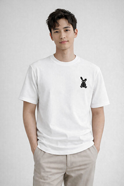 ArtYus Unisex Men/Women X Gozlu Tavsan Printed Cotton T-Shirt