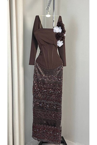 Special-DIARA brown "elegance" dress