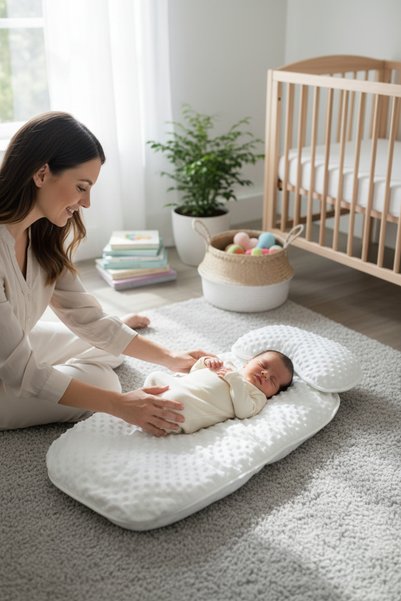 balbeybi Chickpea Patterned Baby Diaper Changing Mat Set with Pillow Unisex |   Newborn 2-Piece Diaper Cover