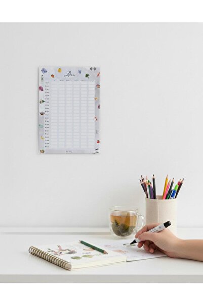 HAYYRAL New Me in 21 Days, Habit Tracker Planner, Summer-Sil, Pvc Coating A5