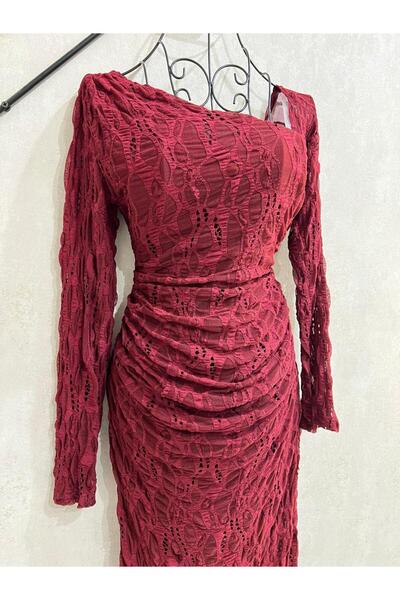 MYGROUP Burgundy lace dress