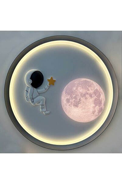 ışıksan aydınlatma Yıldız Avcısı Astronot 50cm LED Tavan Lambası 3 Renk Modu ...