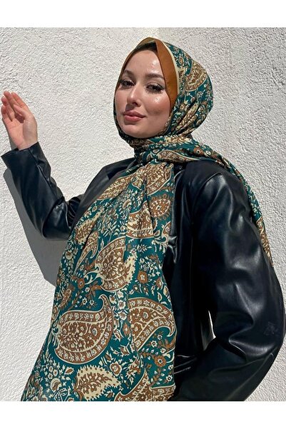 Bezm-i Has شال نسائي بنقشة بيزلي من القطن الناعم، شال حجاب