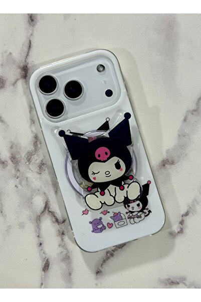 HYPERSOFT Iphone 17 Pro Max (6.9 inç) Uyumlu Stant Olabilen Popsocketli Desen...