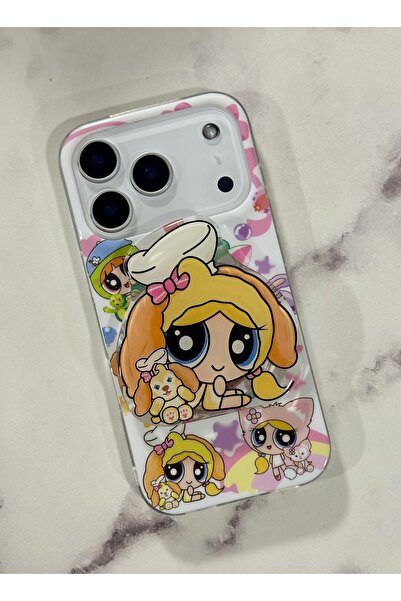 HYPERSOFT Iphone 17 Pro Max (6.9 inç) Uyumlu Stant Olabilen Popsocketli Desen...