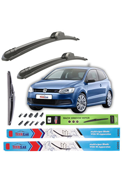 TEAMCAR Volkswagen Polo 6R 3 Υαλοκαθαριστήρες Πόρτας (2009-2017) Πλήρες Σετ