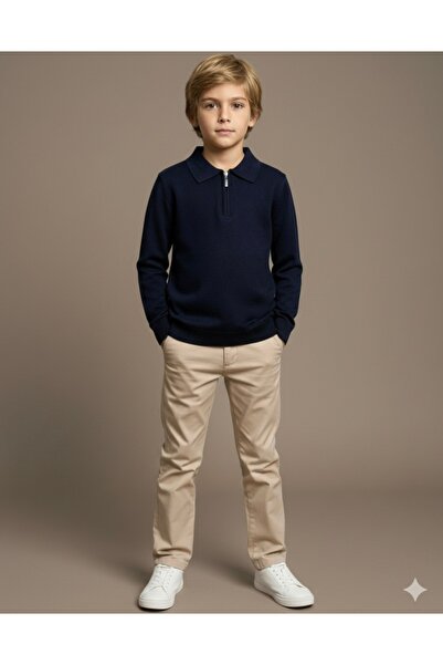 ADA YILDIZ KİDS Erkek Çocuk Kazak Triko Lacivert Renk 6-14 Years