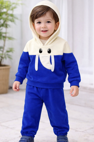 canmana kids&baby Polar Hooded Tracksuit Set Embroidered
