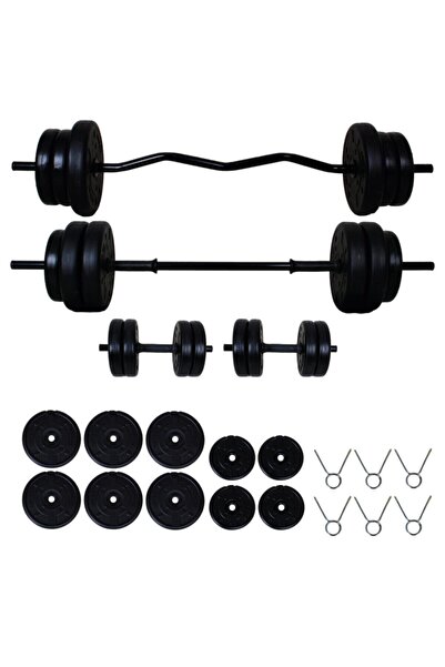 Dambıl Premium 48 Kg Z Bar Halter Seti Ağırlık Seti Seti Fitness Seti