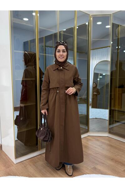 QARİN Büyük beden Tam boy astarlı trençkot