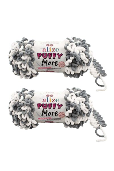 Eliza بكرتان من خيط الصوف Puffy More رقم اللون 6558