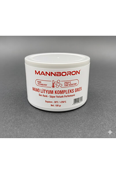 MANNBOR Mannboron Nano Lityum Kompleks Gres Sarı Renk 700 C Dayanıklı 100 grm