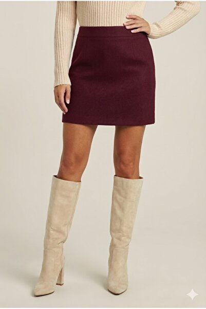 ARÇIN Kadın - Dokuma - A Kesim - Fermuarlı Etek - 41-43 Cm Boy