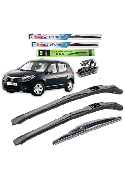 TEAMCAR Ștergătoare de parbriz Dacia Sandero I (2008-2012) Set complet hibrid