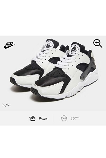Nike Children's sports shoes, Air Huarache, DD1068-001 black and white, size 35.5 EUR
