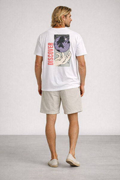 ArtYus Unisex Men/Women Discover Colorful Printed Oversized Cotton T-Shirt