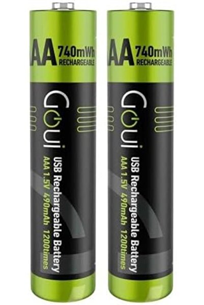 GOUİ Rechargeable AA Battery with USB Port 750mWh 1.5V