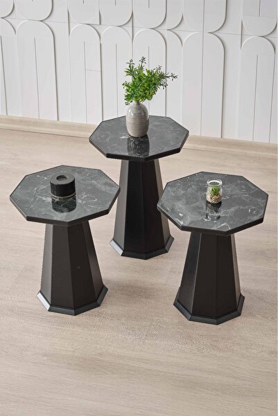 MYDECO 3' LÜ BOHEM SEHPA & MANTAR SEHPA & ZİGON SEHPA ELEGANCE MODEL & SİYAH ...