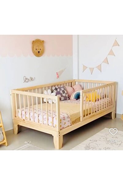 SRKYHOME CONSEPT MKGRUP MODÜLER AYAKLI VE AYAKSIZ KULLANILABİLİR montessori bebek ve çocuk karyolası