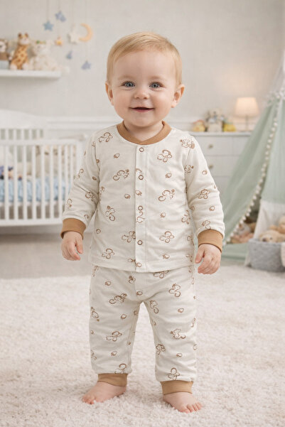 DaphKids طقم بيجامة للأطفال بنقشة السنجاب من 6 إلى 24 شهرًا – طقم مكون من قطع...