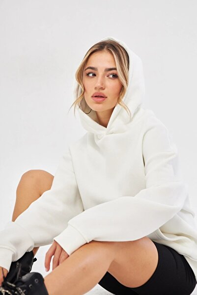 oneagılyazı Hooded Fleece Inside Pink Unisex Oversize Hoodie Sweatshirt