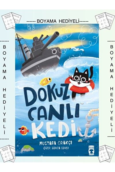 Timaş Yayınları Boyamalı Dokuz Canlı Kedi Mustafa Orakçı 4. 5. 6. Sınıf Okuma Kitabı
