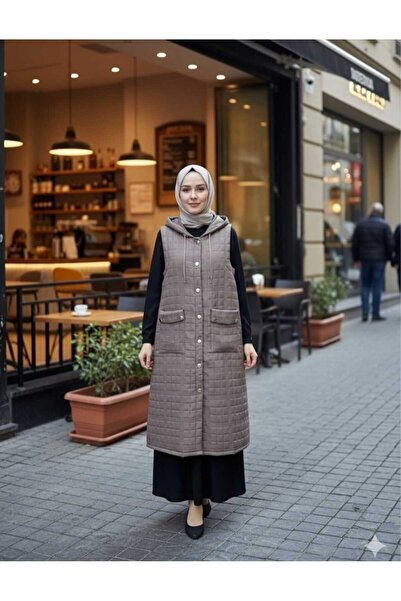 ALMİNA HOODED QUILTED VEST